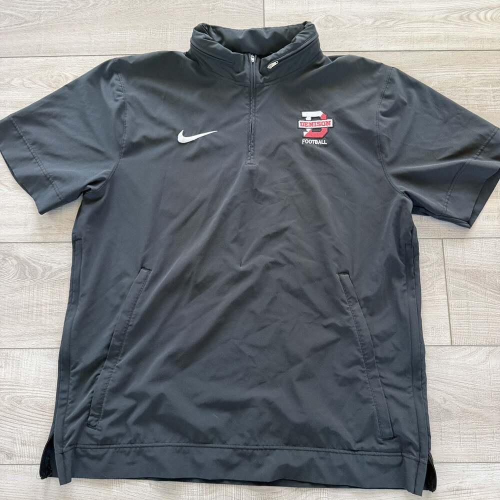 Nike Denison Big Red Football Mens L Black 1/4